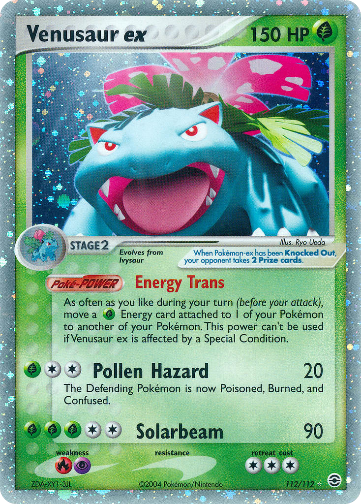 Venusaur ex 112/112 Pokémon EX FireRed & LeafGreen 2004 card