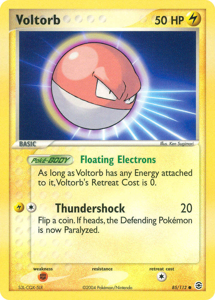 Voltorb 85/112 Pokémon EX FireRed & LeafGreen 2004 card