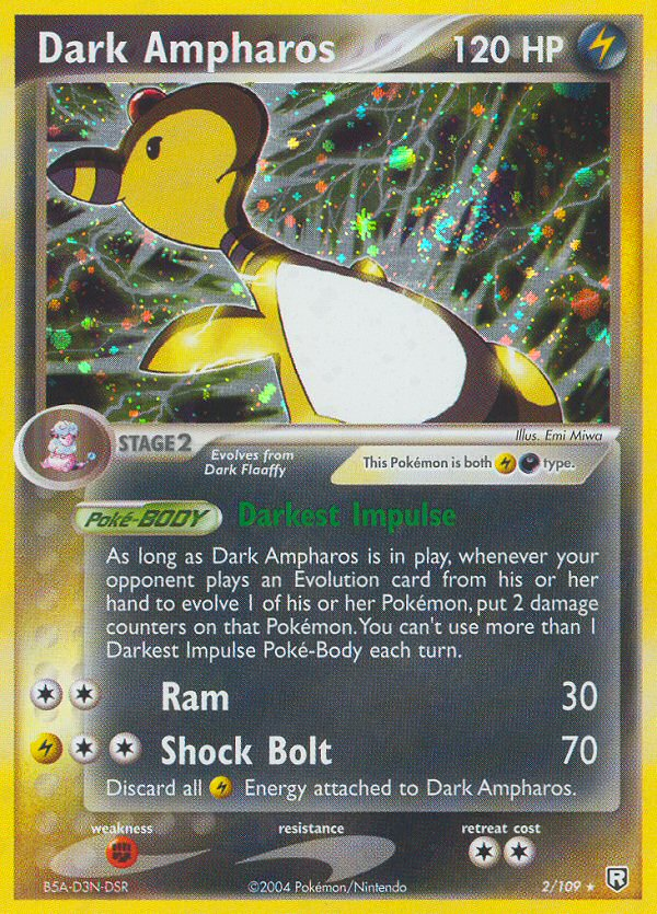 Dark Ampharos 2/109 Pokémon EX Team Rocket Returns 2004 card