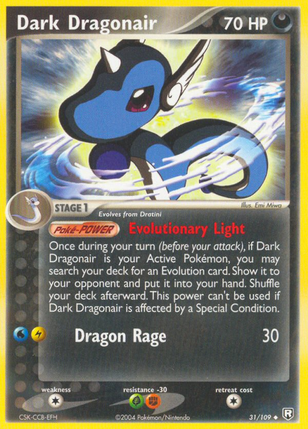 Dark Dragonair 31/109 Pokémon EX Team Rocket Returns 2004 card