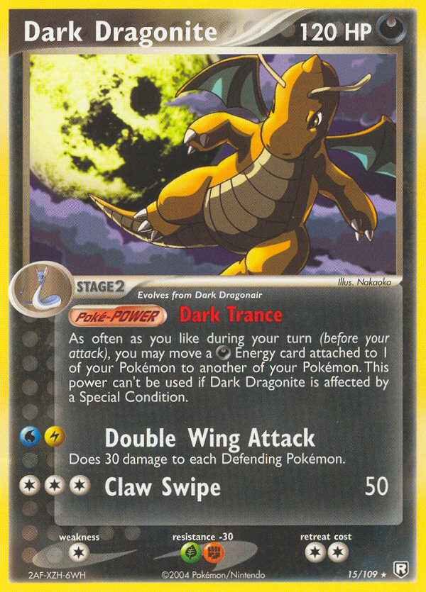 Dark Dragonite 15/109 Pokémon EX Team Rocket Returns 2004 card