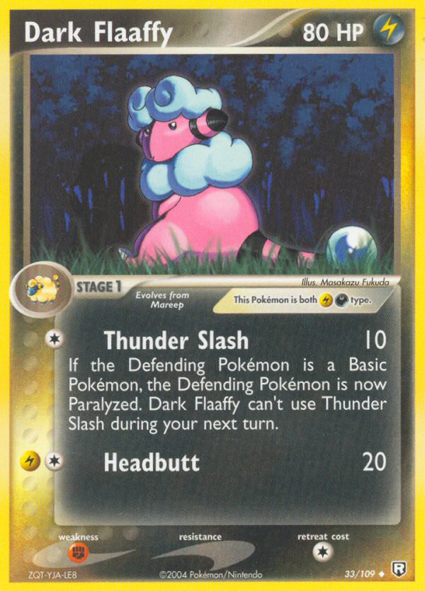 Dark Flaaffy 33/109 Pokémon EX Team Rocket Returns 2004 card