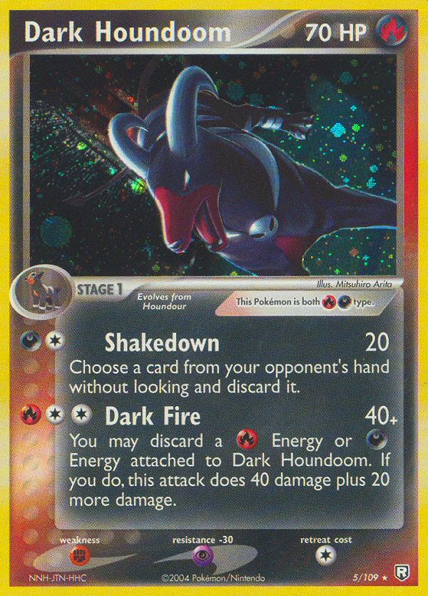 Dark Houndoom 5/109 Pokémon EX Team Rocket Returns 2004 card