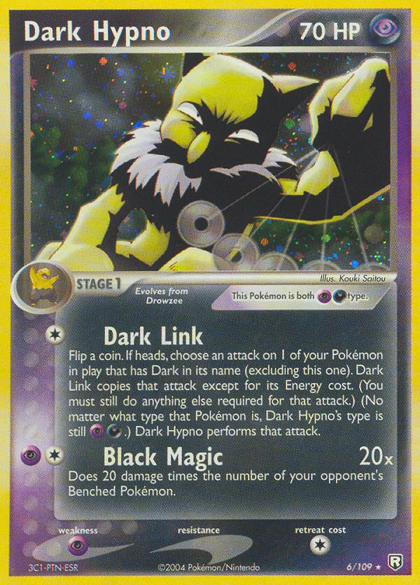Dark Hypno 6/109 Pokémon EX Team Rocket Returns 2004 card