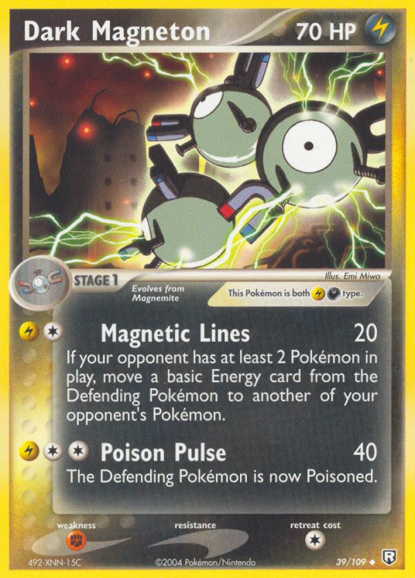 Dark Magneton 39/109 Pokémon EX Team Rocket Returns 2004 card