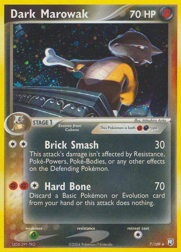 Dark Marowak 7/109 Pokémon EX Team Rocket Returns 2004 card