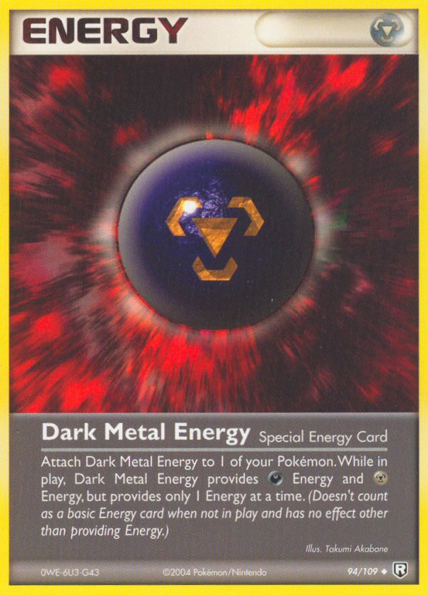 Dark Metal Energy 94/109 Pokémon EX Team Rocket Returns 2004 card