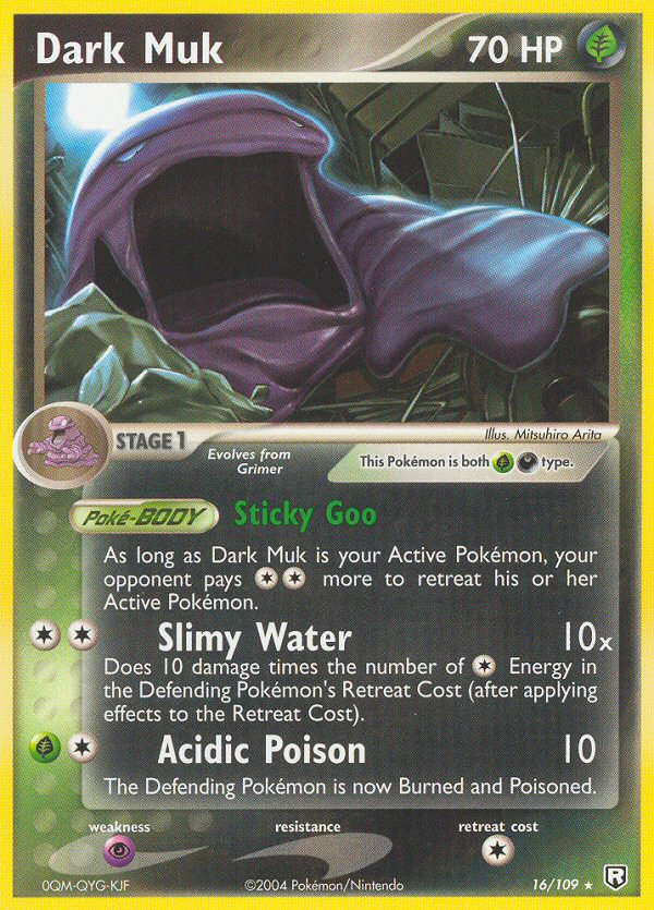 Dark Muk 16/109 Pokémon EX Team Rocket Returns 2004 card