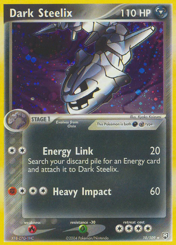 Dark Steelix 10/109 Pokémon EX Team Rocket Returns 2004 card