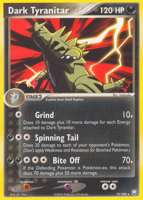 Dark Tyranitar 19/109 Pokémon EX Team Rocket Returns 2004 card