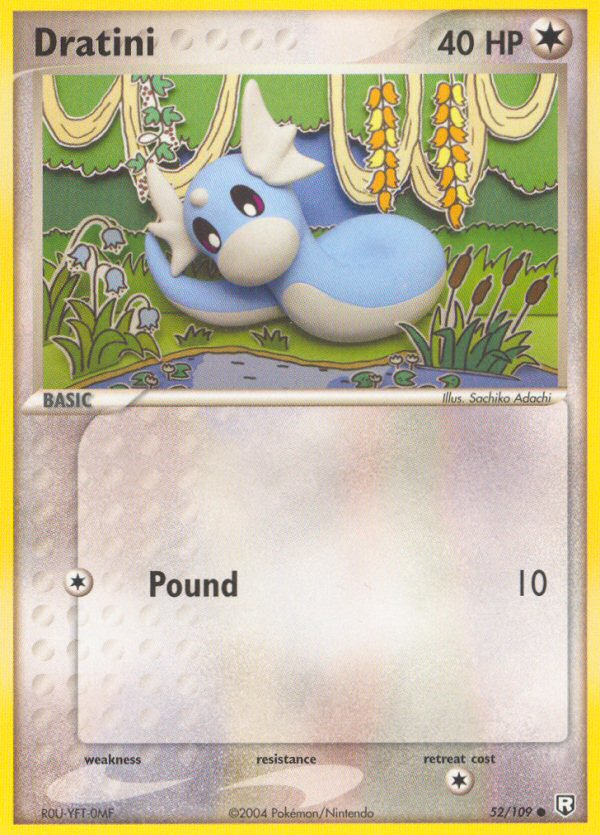 Dratini 52/109 Pokémon EX Team Rocket Returns 2004 card