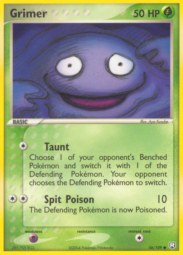 Grimer 56/109 Pokémon EX Team Rocket Returns 2004 card