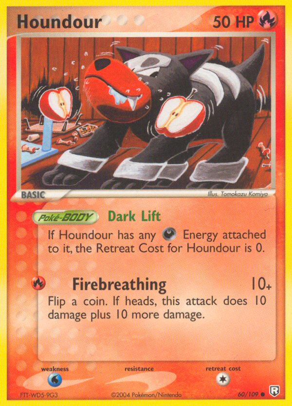 Houndour 60/109 Pokémon EX Team Rocket Returns 2004 card