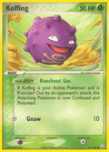 Koffing 61/109 Pokémon EX Team Rocket Returns 2004 card