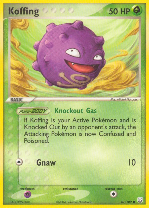 Koffing 61/109 Pokémon EX Team Rocket Returns 2004 card