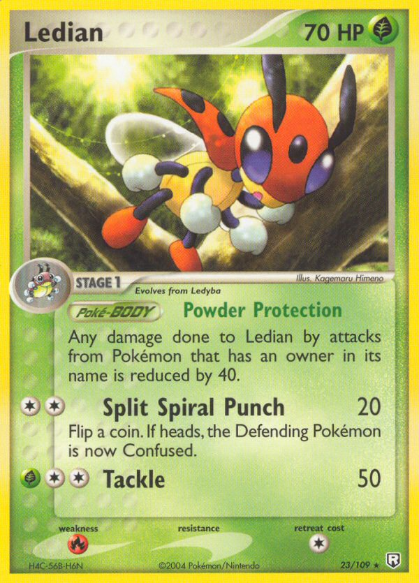 Ledian 23/109 Pokémon EX Team Rocket Returns 2004 card
