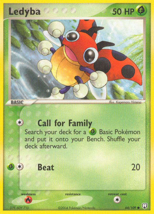 Ledyba 64/109 Pokémon EX Team Rocket Returns 2004 card