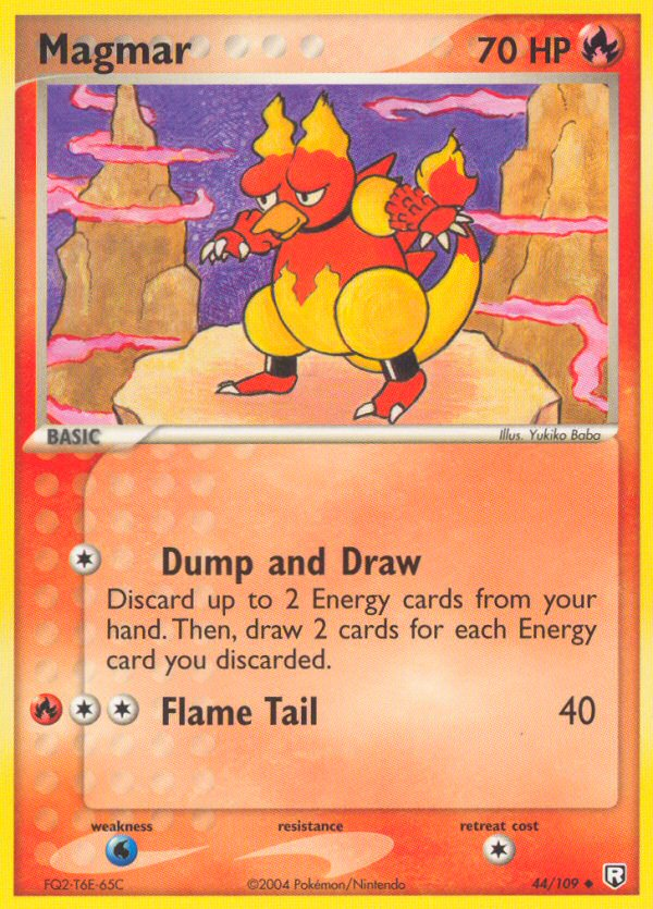 Magmar 44/109 Pokémon EX Team Rocket Returns 2004 card