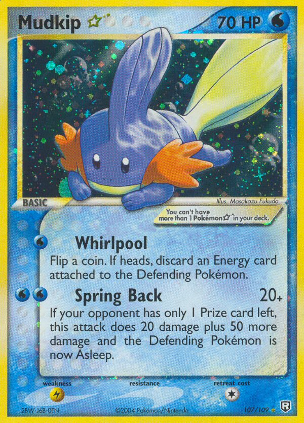 Mudkip ★ 107/109 Pokémon EX Team Rocket Returns 2004 card