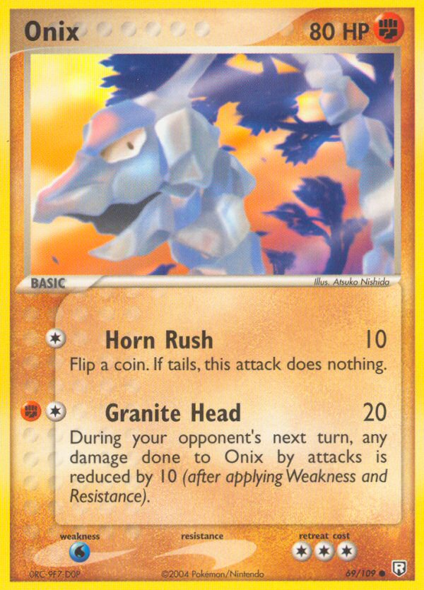 Onix 69/109 Pokémon EX Team Rocket Returns 2004 card