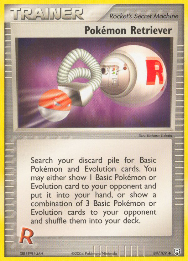 Pokémon Retriever 84/109 Pokémon EX Team Rocket Returns 2004 card