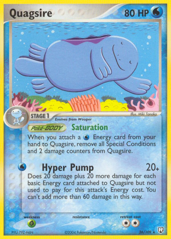 Quagsire 26/109 Pokémon EX Team Rocket Returns 2004 card