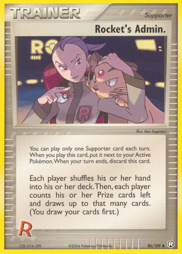 Rocket's Admin. 86/109 Pokémon EX Team Rocket Returns 2004 card