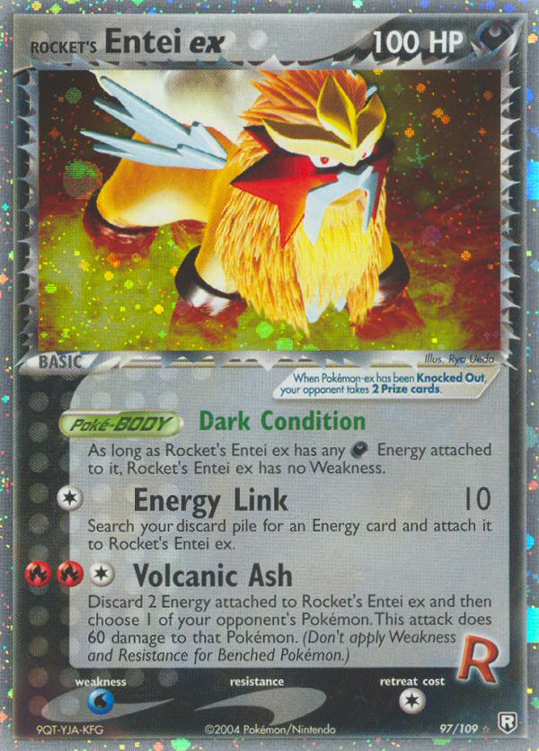 Rocket's Entei ex 97/109 Pokémon EX Team Rocket Returns 2004 card