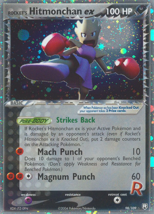 Rocket's Hitmonchan ex 98/109 Pokémon EX Team Rocket Returns 2004 card