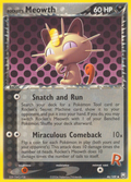 Rocket's Meowth 46/109 Pokémon EX Team Rocket Returns 2004 card