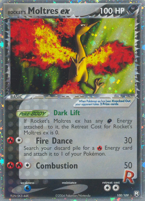 Rocket's Moltres ex 100/109 Pokémon EX Team Rocket Returns 2004 card