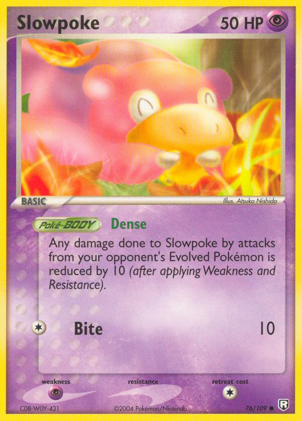Slowpoke 76/109 Pokémon EX Team Rocket Returns 2004 card