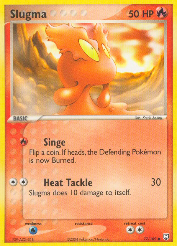 Slugma 77/109 Pokémon EX Team Rocket Returns 2004 card