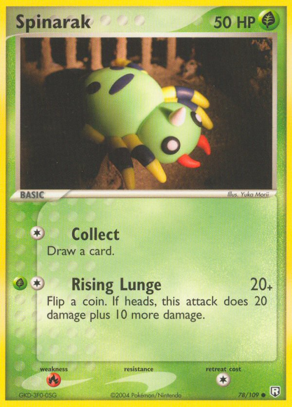 Spinarak 78/109 Pokémon EX Team Rocket Returns 2004 card