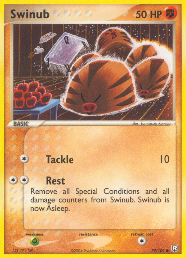Swinub 79/109 Pokémon EX Team Rocket Returns 2004 card