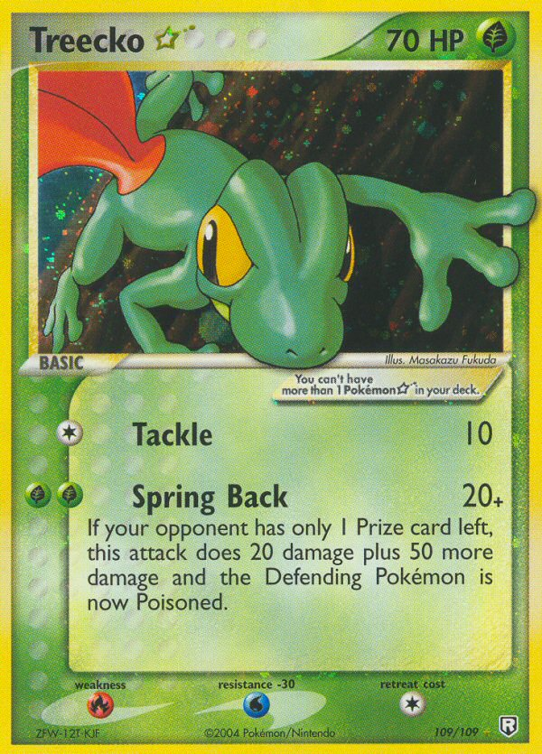 Treecko ★ 109/109 Pokémon EX Team Rocket Returns 2004 card