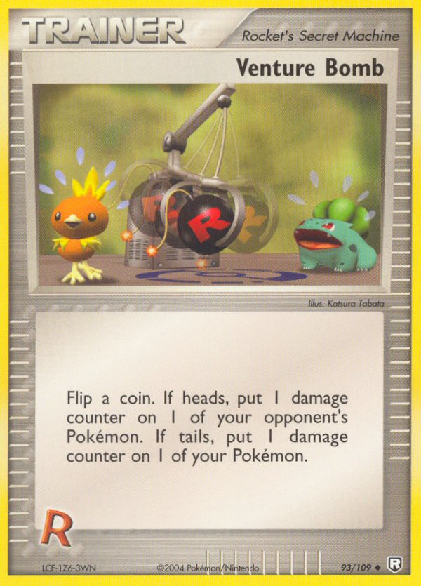 Venture Bomb 93/109 Pokémon EX Team Rocket Returns 2004 card