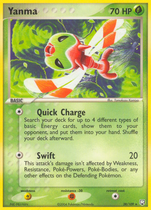 Yanma 28/109 Pokémon EX Team Rocket Returns 2004 card
