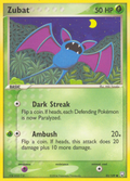 Zubat 82/109 Pokémon EX Team Rocket Returns 2004 card