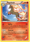 Rapidash 15/106 English Pokémon card from Flashfire (2014)
