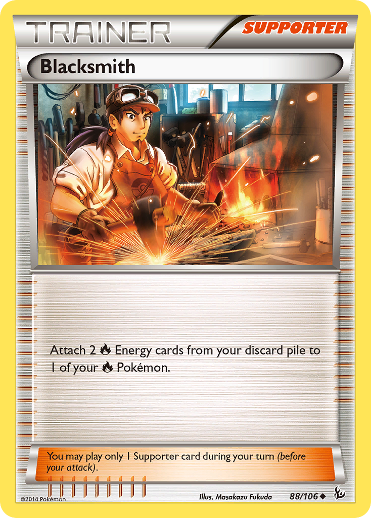 Blacksmith 88/106 English Pokémon card from Flashfire (2014)