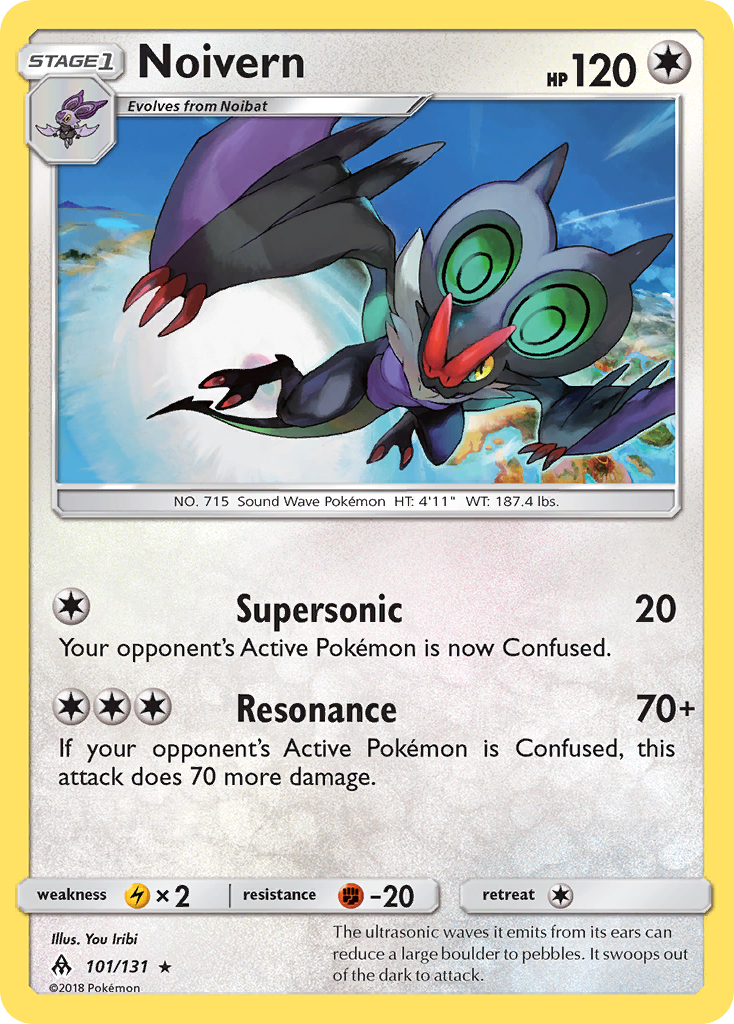 Noivern 101/131 English Pokémon card from Forbidden Light (2018)