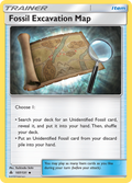 Fossil Excavation Map 107/131 English Pokémon card from Forbidden Light (2018)