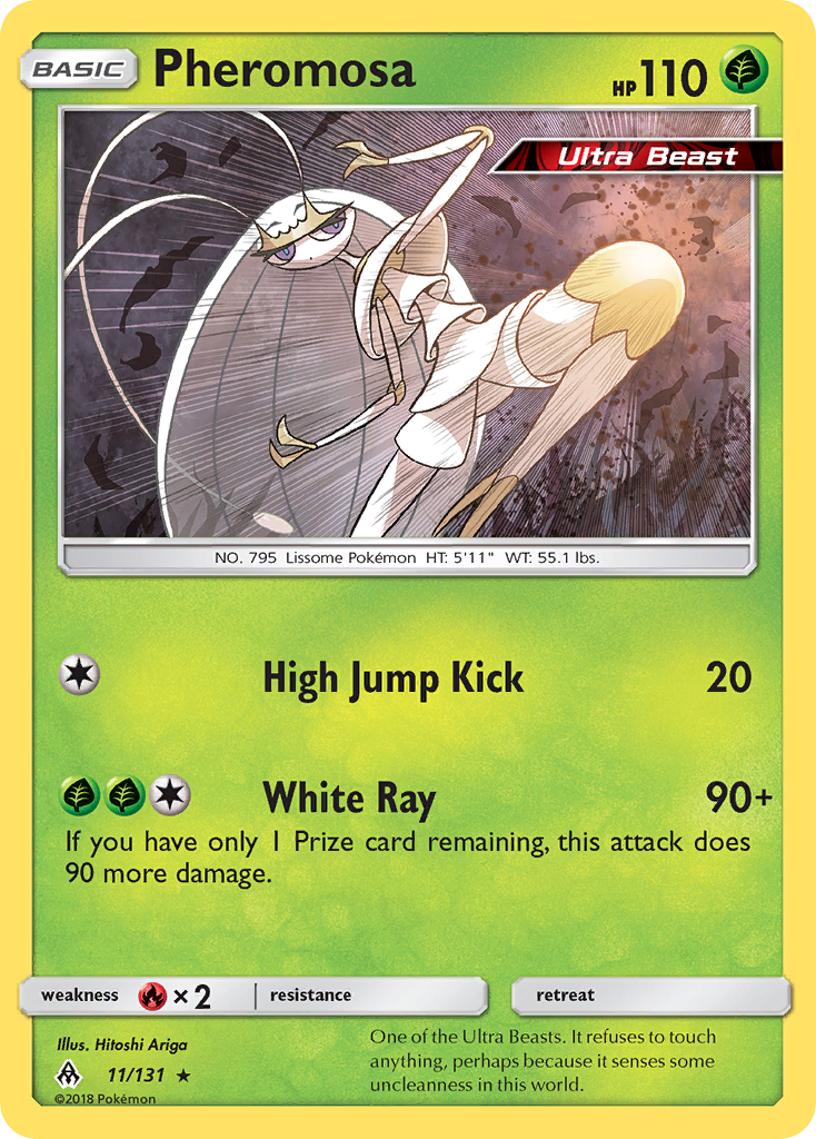 Pheromosa 11/131 English Pokémon card from Forbidden Light (2018)