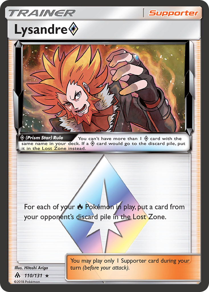 Lysandre ◇ 110/131 English Pokémon card from Forbidden Light (2018)