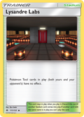 Lysandre Labs 111/131 English Pokémon card from Forbidden Light (2018)