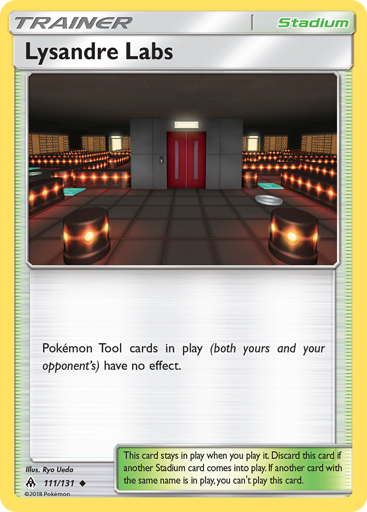 Lysandre Labs 111/131 English Pokémon card from Forbidden Light (2018)