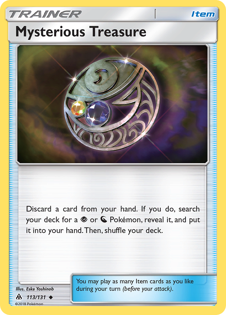 Mysterious Treasure 113/131 English Pokémon card from Forbidden Light (2018)