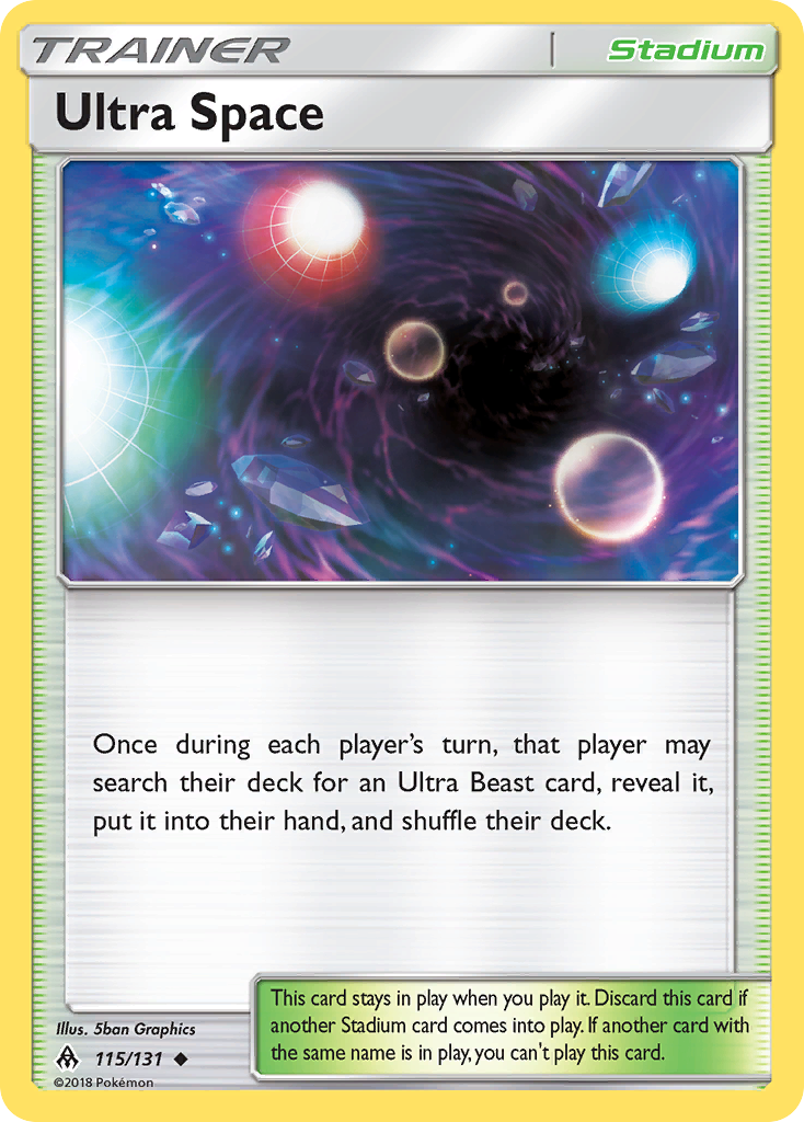 Ultra Space 115/131 English Pokémon card from Forbidden Light (2018)