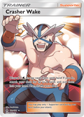 Crasher Wake 129/131 English Pokémon card from Forbidden Light (2018)